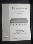 Lafayette PF-200 Owners Manual Solid State Dual Band Vhf Fm Receiver Original. Fixed Price $49.99.