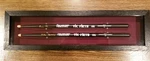 Display Case # 05-030 (black/burgundy)- Holds 2 Sticks. Fixed Price $125.00.