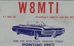 Vintage Amateur Ham Radio Qsl Postcard W8MTI Hal Davis 1967 Leslie Michigan. Fixed Price $9.65.