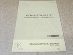Heathkit SB-600 Communications Speaker User Manual (original). Fixed Price $20.00.