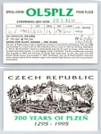 Ham Radio Qsl Qso Postcard OL5PLZ, Plze Czech Republic. Fixed Price $16.99.