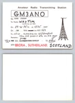 Ham Radio Qsl Qso Postcard GM3ANO, Brora, Sutherland, Scotland. Fixed Price $13.99.