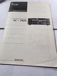 Icom IC-765 Instruction Manual All Band Transceiver Vg+ B7. Fixed Price $15.00.
