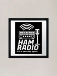Ham Radio Contact Sport Funk Amateu Framed Wall Art Poster Canvas Print Picture. Fixed Price $46.57.