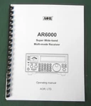 Aor AR6000 Operating Manual - Premium Card Stock Covers & 28LB Paper!. Fixed Price $24.00.