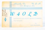 1949 Amateur Ham Radio Qsl Card Roanoke Virginia W4OLD Dick Anderson. Fixed Price $7.50.