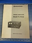 Kenwood Linear Amplifier Instruction Model TL-922A Manual (original!). Fixed Price $29.99.