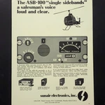 Sunair Asb 100 Hf Ssb Aviation Transceiver 1969 Vtg Print Ad. Fixed Price $10.99.