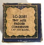 Bud LC-2082 Tiny Mite Padder Capacitor Condenser 100MMFD Nos Rare Original Box. Fixed Price $15.83.