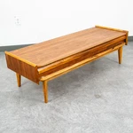 Mid Century Modern Coffee Table Lane First Edition Storage Drawer Danish Wide Nm. Fixed Price $1098.98.
