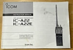 Navicom IC-A22 Vhf Air Band Transceiver Handheld Radio Instruction Manual. Fixed Price $10.00.