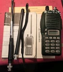 Icom IC-V8 Vhf Transceiver 5W Radio Walkie Talkie. Green Case. Fixed Price $55.95.