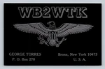 Ham Radio Qsl/qso WB2WTK KA7BZB Bronx Ny Usa 1982 Yaesu FT-101-F Eagle. Fixed Price $16.99.