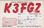 Amateur Ham Radio Qsl Postcard K3FGZ Dick Jackson 1964 Apollo Pennsylvania. Fixed Price $9.78.