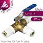 Whale WU1271B 3 Way 12MM Shut Off Valve Push Fit For Caravan- Camper- Motorhome. Fixed Price $62.58.