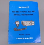 Midland 13-509 220MHZ Ham Transceiver Original Printed Manual Not Copy. Fixed Price $10.00.
