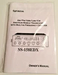 Ranger Superstar SS-158EDX 10 Meter Radio Owners Manual. Fixed Price $19.95.