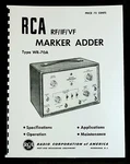 Rca WR-70A Rf/if/vf Marker Adder Manual. Fixed Price $12.99.