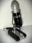 Rca 77 Style Ribbon Microphone, Working Reproduction W/ Desk Stand. Fixed Price $495.00.