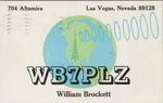 Amateur Ham Radio Qsl Postcard WB7PLZ William Brockett 1977 Las Vegas Nevada. Fixed Price $9.75.