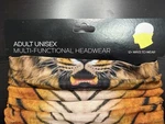 2 Multi-functional Headwear Two Tiger Print 100% Polyester Unisex Adult. Fixed Price $10.00.