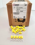 Lot Of 25 New Burndy BA10EF8 Vinylug Wire Connectors Fork 12-10 6-8 Stud. Fixed Price $7.50.