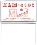 Ham Radio Qsl Qso Postcard KLM-4105, Leavittsburg, Ohio, Usa. Fixed Price $16.99.