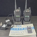 Btech GMRS-V1 Dual Band Fm Transceiver 2-WAY + Vhs/uhf Programmable Scanner. Fixed Price $46.75.