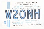 1952 Amateur Ham Radio Qsl Card Corinth New York W20NH Walter Curtis. Fixed Price $7.50.