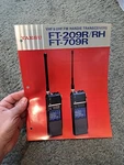 Vintage Yaesu Vhf Uhf Handie Transceivers FT-209R/RH FT-709R Sales Brochure. Fixed Price $9.99.
