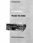 Kenwood TS-430S Instruction Manual. Fixed Price $14.95.