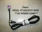 Yaesu FR101,F FT-221/R, FT-225R **ac Power Cord** Free Ship! New!. Fixed Price $47.18.