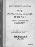 National HRO-50-1 HRO50-1 Radio Receiver Manual Schematics. Fixed Price $24.50.