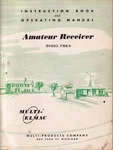 Genuine Original Multi-elmac PMR-8 Receiver Instruction And Operating Manual. Fixed Price $19.99.