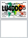 Ham Radio Qsl Qso Postcard LU4DDC, Palomar, B.a., Argentina. Fixed Price $16.99.