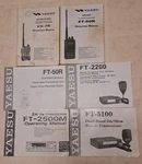 Lot Of Yaesu Handheld Transceiver Manuals FT-60R,50-R,VX-7R,5100,2500M,FT-2200. Fixed Price $34.99.