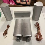 Harman Kardon Satellite Speaker Set Of 4 SAT-TS11 And Center CEN-TS11-BQ. Fixed Price $64.27.