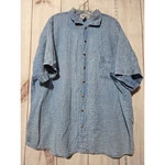 Mirage Button Up Shirt Ladies 1X Blue Short Sleeve Casual Top Snap Closure. Fixed Price $16.00.