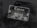 Label Plate Radio Eicor Dynamotor . Jeep Willys Us WW2. Fixed Price $18.56.
