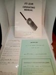 Yaesu Musen Ft 23R Operating Manual Original Brochure. Fixed Price $23.33.