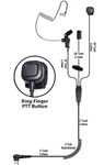 Kenwood Hands Free Earpiece W/ 2 Prong Copnnector Finger Push Talk Button. Fixed Price $19.99.