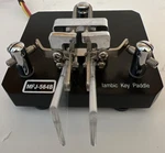 MFJ-564B Dual Iambic Key Paddle Ham Radio Morse Code Chrome/black Base New. Fixed Price $90.00.