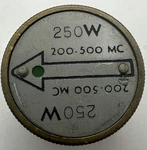 Bird Wattmeter Element Slug 250W 200-500 Mc. Fixed Price $50.00.