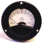 Weston Model 2521 Agc Volts Panel Meter, Ruggedized, FS=50UA Dc (new). Fixed Price $25.00.