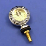 Small Boyce Moto-meter, Chrome Wreath Surround; Universal Fit For Vintage Cars. Fixed Price $280.50.