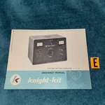 Knight Kit Model 83 Yx 129 Battery Eliminator - Assembly Manual 16 Pages Loc. Fixed Price $30.00.