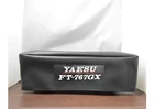 Yaesu FT-767GX With SP767 Next To Signature Series Amateur Radio Dust Cover. Fixed Price $32.00.