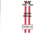 Ten-tec Model 715 Rf Speech Processor Genuine Instruction Manual. Fixed Price $9.99.