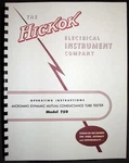 Hickok 750 Mutual Conductance Tube Tester Manual With Data. Fixed Price $15.99.