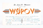 1946 Amateur Ham Radio Qsl Card Louis Missouri W0POV Dick Stegeman. Fixed Price $7.50.